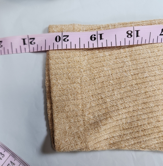 Profile Ribbed Turtleneck Sweater Tan Neutral Base Layer Size Medium - Picture 11 of 14